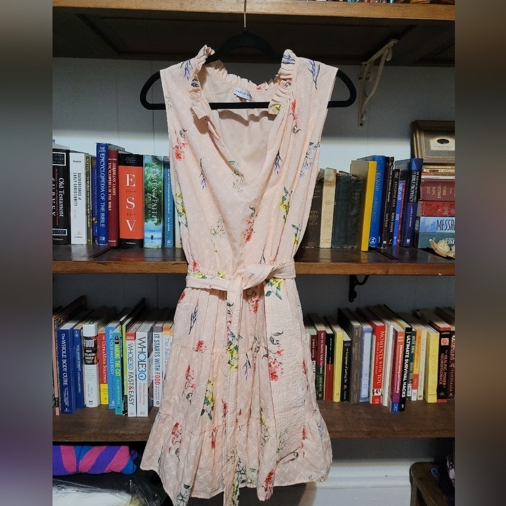 Karina Grimaldi Trina print mini dress. Women's med